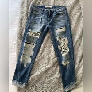 Hidden Low Rise Ripped Jeans